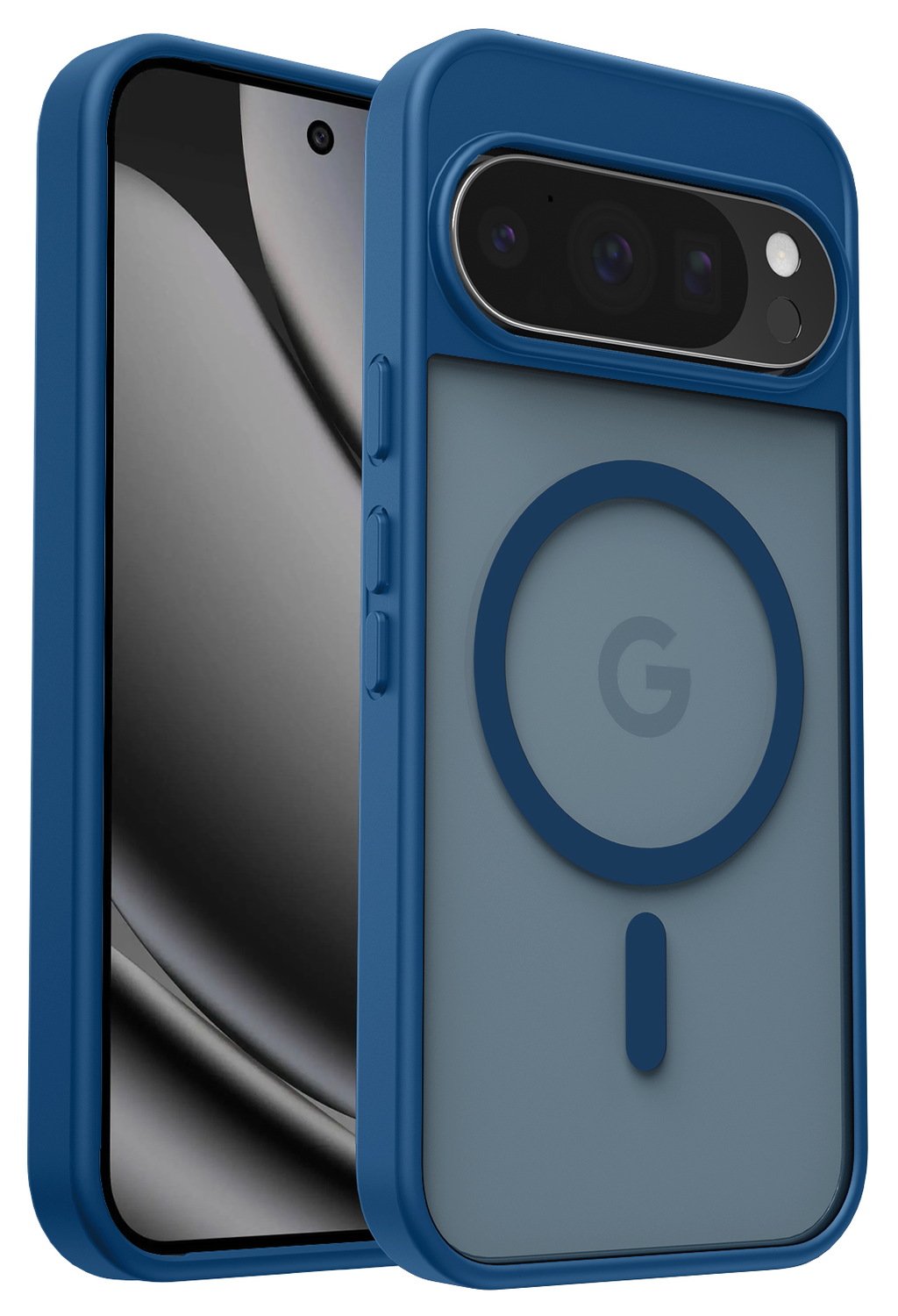 Google Pixel 10/10 Pro Hoesje MagSafe Back Cover PixelSnap Matte Blauw afbeelding 7