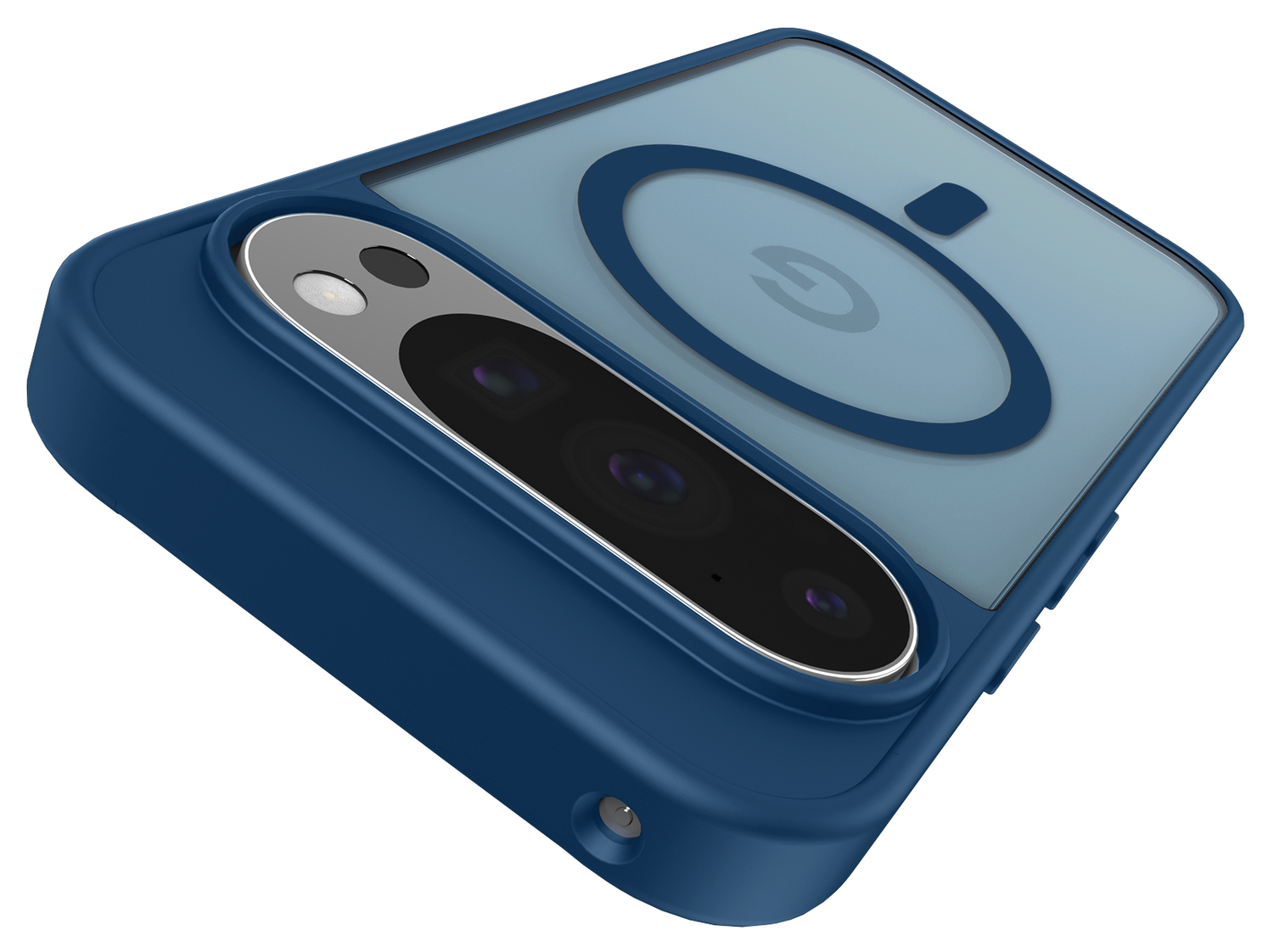 Google Pixel 10/10 Pro Hoesje MagSafe Back Cover PixelSnap Matte Blauw afbeelding 10