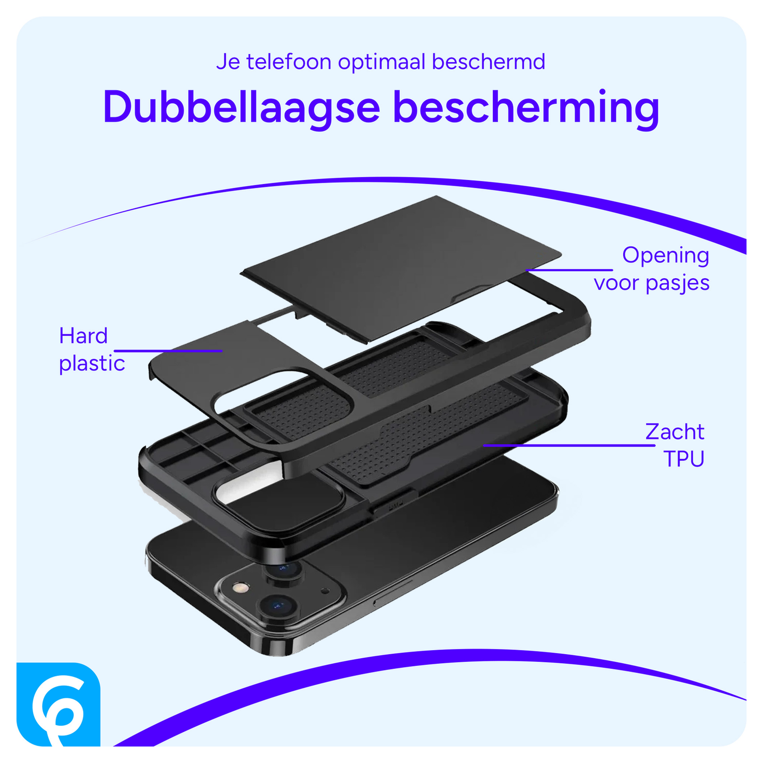 Samsung Galaxy S25 FE Hoesje met Slider Kaarthouder Back Cover Zwart afbeelding 8