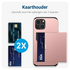 Samsung Galaxy S25 FE Hoesje met Slider Kaarthouder Back Cover Roze afbeelding 2