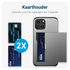 Samsung Galaxy S25 FE Hoesje met Slider Kaarthouder Back Cover Grijs afbeelding 2
