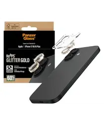 PanzerGlass Hoops Rings iPhone 17 Camera Lens Protector Glas Glitter Goud afbeelding