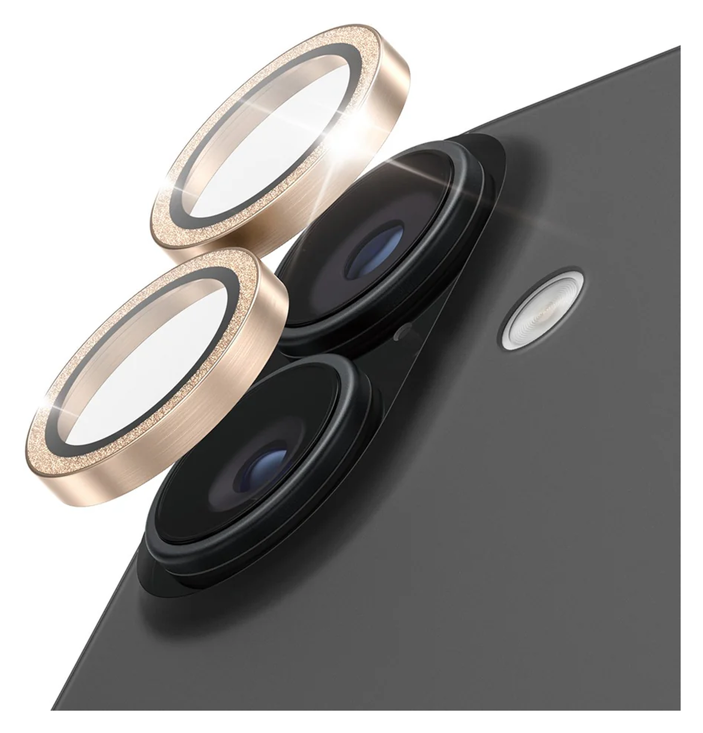 PanzerGlass Hoops Rings iPhone 17 Camera Lens Protector Glas Glitter Goud afbeelding 2