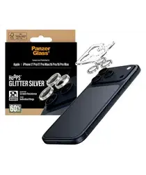 PanzerGlass Hoops Rings iPhone 17 Pro (Max) Camera Protector Glas Glitter Zilver afbeelding