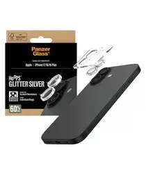 PanzerGlass Hoops Rings iPhone 17 Camera Lens Protector Glas Glitter Zilver afbeelding