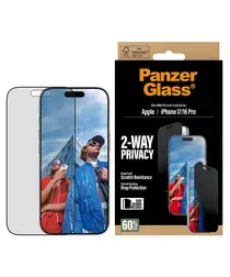 PanzerGlass Ultra-Wide iPhone 17 / 16 Pro Screen Protector Privacy Glass afbeelding