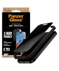 PanzerGlass Ultra-Wide iPhone 17 / 16 Pro Screen Protector Privacy Glass afbeelding
