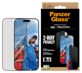 PanzerGlass Ultra-Wide iPhone 17 / 16 Pro Screen Protector Privacy Glass