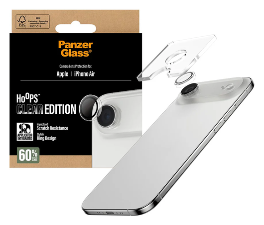 PanzerGlass Hoops Rings iPhone Air Camera Lens Protector Glas Transparant afbeelding 2