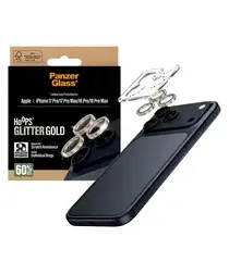 PanzerGlass Hoops Rings iPhone 17 Pro (Max) Camera Protector Glas Glitter Goud afbeelding