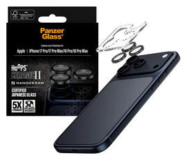 PanzerGlass Hoops Ceramic iPhone 17 Pro / Pro Max Camera Lens Protector Glas afbeelding