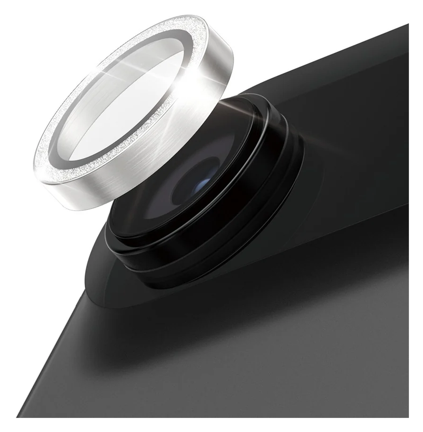 PanzerGlass Hoops Rings iPhone Air Camera Lens Protector Glas Glitter Zilver afbeelding 3