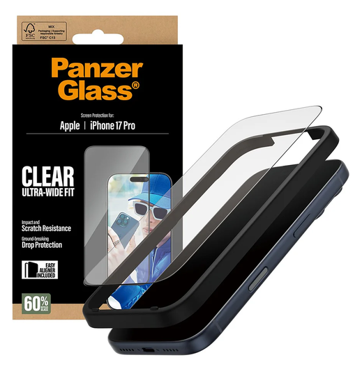PanzerGlass Ultra-Wide iPhone 17 Pro Screen Protector Tempered Glass afbeelding 2