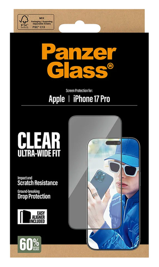 PanzerGlass Ultra-Wide iPhone 17 Pro Screen Protector Tempered Glass afbeelding 5