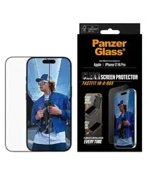 PanzerGlass Ultra-Wide Clear iPhone 17 / 16 Pro Screen Protector Tempered Glass afbeelding
