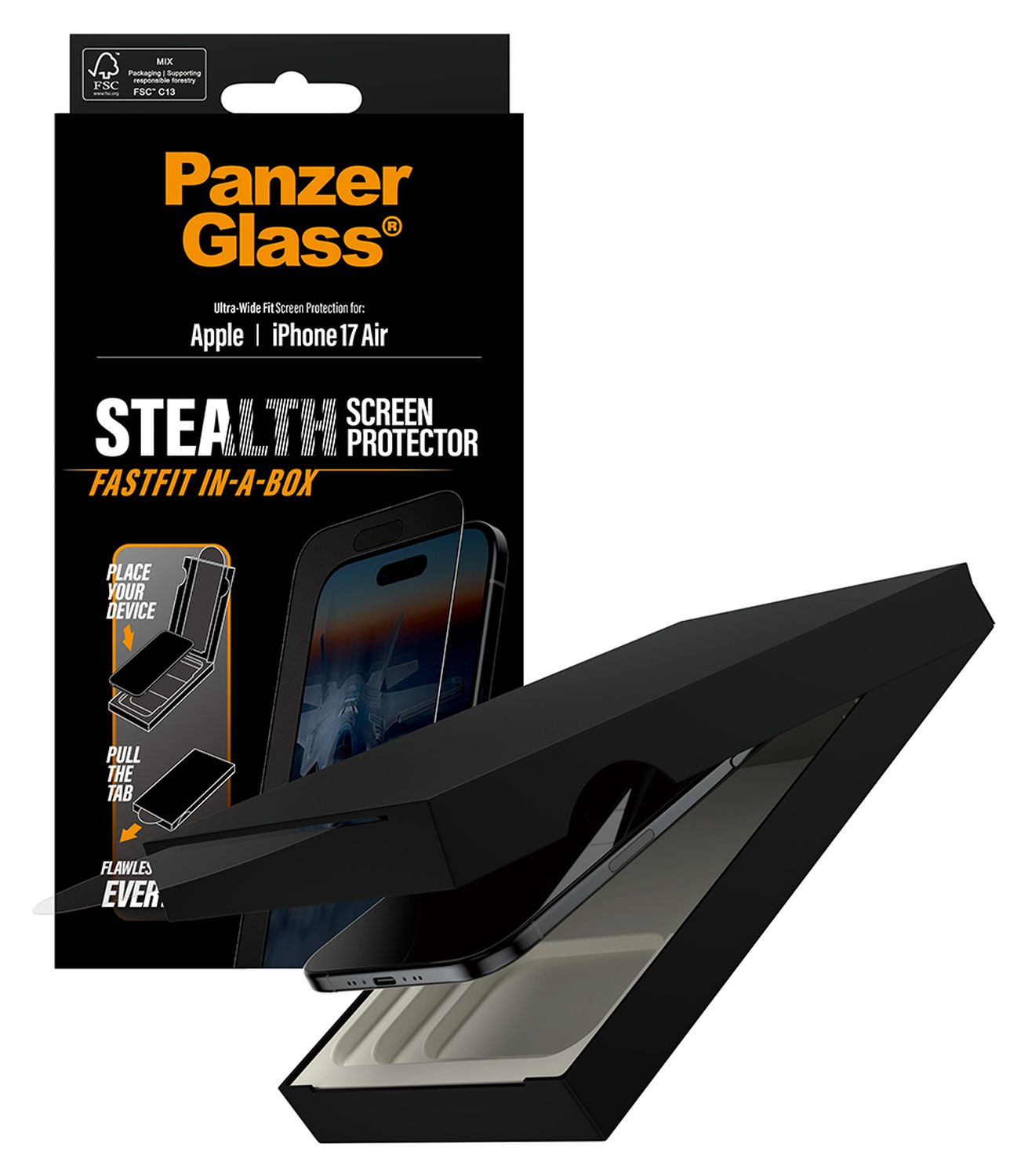 PanzerGlass Stealth iPhone Air Screen Protector Tempered Glass afbeelding 1