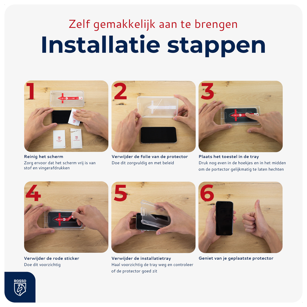 Rosso iPhone SE / 5 / 5S Tempered Glass met Installatietray (2-Pack) afbeelding 10