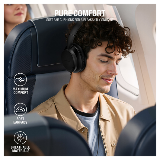 4smarts SkyBuds Wave Over-Ear Draadloze Bluetooth Koptelefoon Zwart afbeelding 3