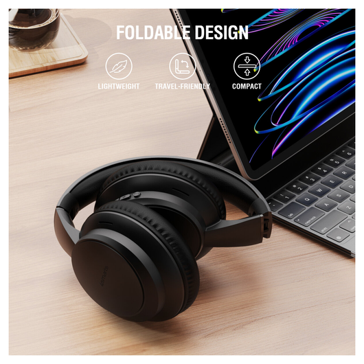 4smarts SkyBuds Wave Over-Ear Draadloze Bluetooth Koptelefoon Zwart afbeelding 5