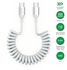 4smarts USB-C naar USB-C Krulsnoer Kabel 240W Power Delivery 50CM Wit afbeelding 2