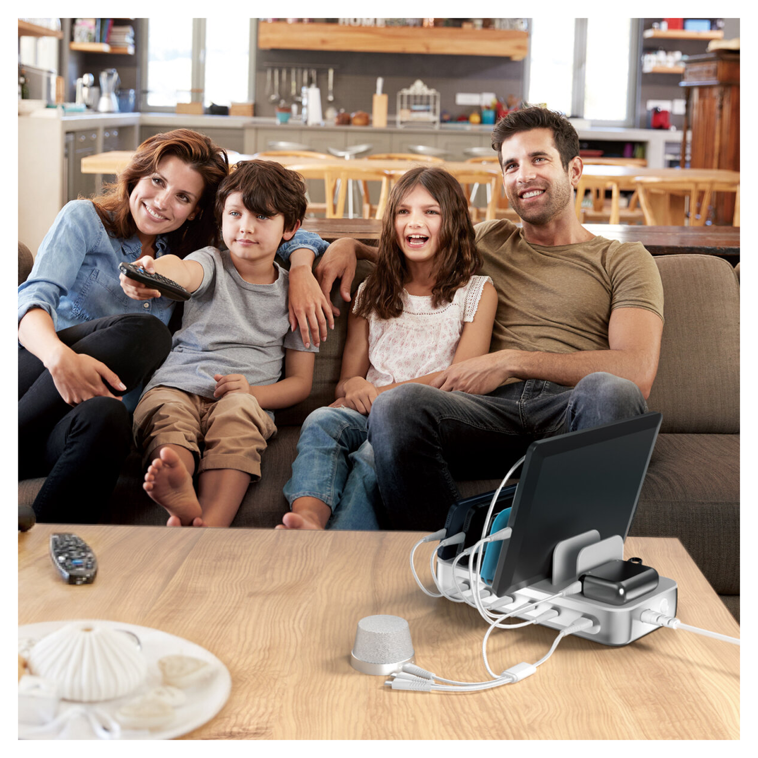 4Smarts Team 100W Laadstation 5x USB-C 1x USB-A Oplader Zilver afbeelding 2