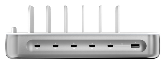 4Smarts Team 100W Laadstation 5x USB-C 1x USB-A Oplader Zilver afbeelding 12