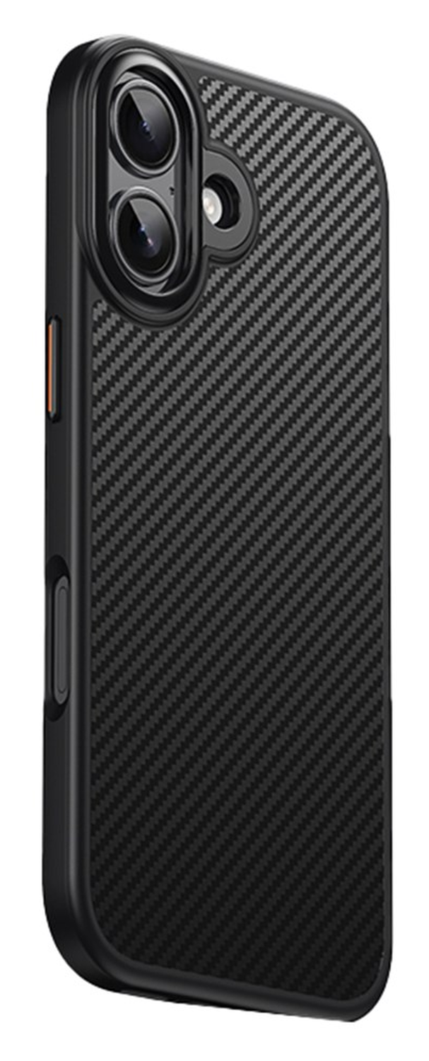 Apple iPhone 17 Hoesje MagSafe Back Cover Carbon Fiber Zwart afbeelding 1