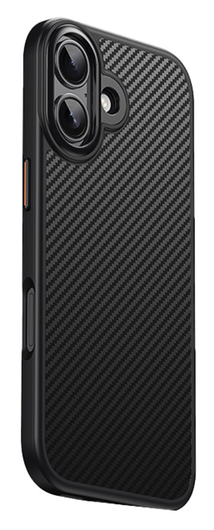 Apple iPhone 17 Hoesje MagSafe Back Cover Carbon Fiber Zwart afbeelding 1