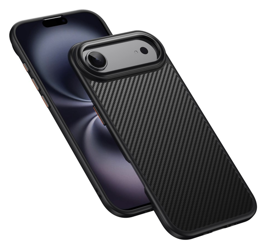 Apple iPhone Air Hoesje MagSafe Back Cover Carbon Fiber Zwart afbeelding 2