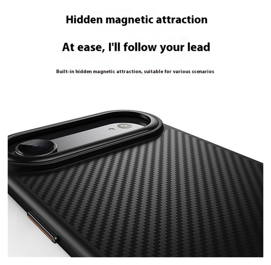 Apple iPhone Air Hoesje MagSafe Back Cover Carbon Fiber Zwart afbeelding 5