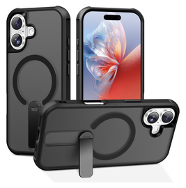 Apple iPhone 17 Hoesje MagSafe Back Cover met Kickstand Zwart