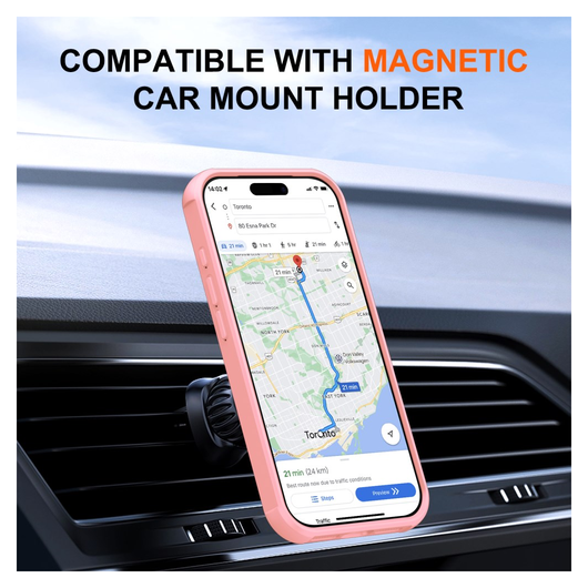 Apple iPhone 17 Pro Max Hoesje MagSafe Back Cover met Kickstand Roze afbeelding 4