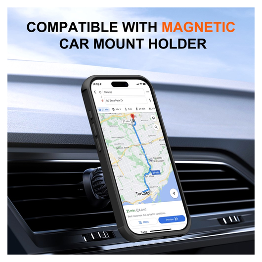 Apple iPhone 17 Pro Max Hoesje MagSafe Back Cover met Kickstand Zwart afbeelding 4