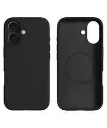 Apple iPhone 17 Hoesje MagSafe Siliconen Back Cover Dun Zwart afbeelding