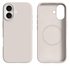 Apple iPhone 17 Hoesje MagSafe Siliconen Back Cover Dun Beige