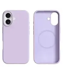 Apple iPhone 17 Hoesje MagSafe Siliconen Back Cover Dun Paars afbeelding