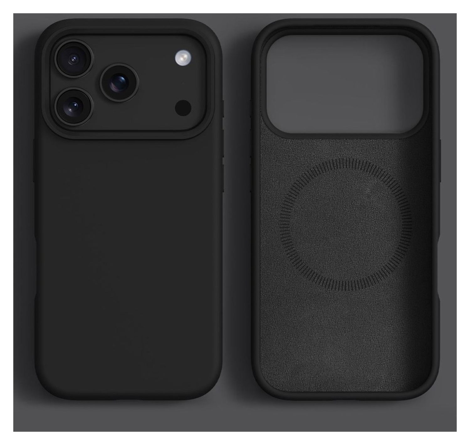 Apple iPhone 17 Pro Hoesje MagSafe Siliconen Back Cover Dun Zwart afbeelding 2