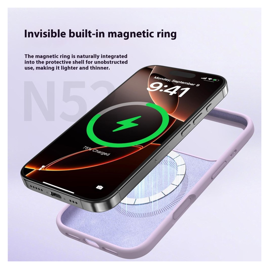 Apple iPhone 17 Pro Hoesje MagSafe Siliconen Back Cover Dun Zwart afbeelding 3