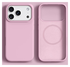 Apple iPhone 17 Pro Hoesje MagSafe Siliconen Back Cover Dun Roze afbeelding 2