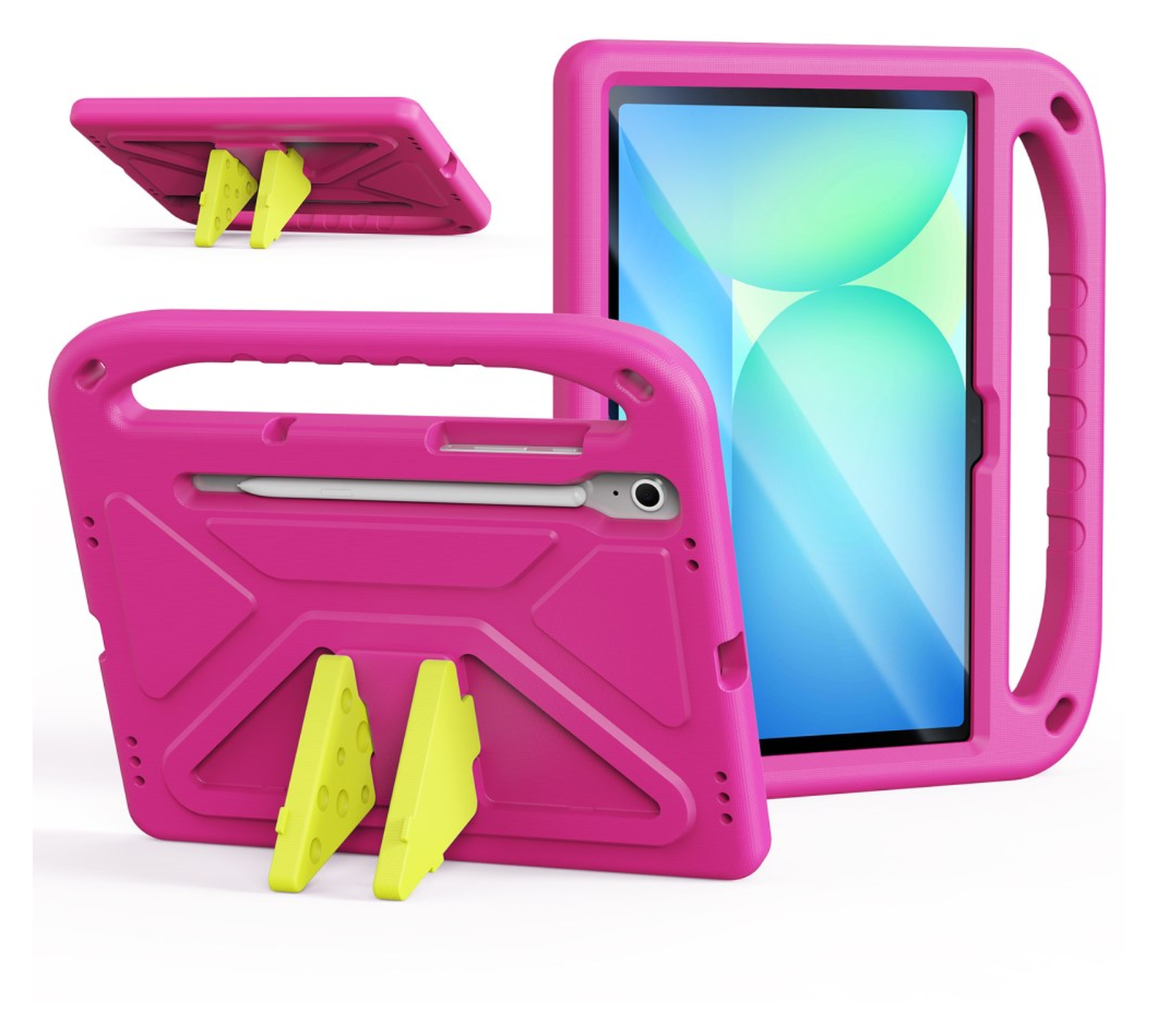 Dux Ducis PUFF Samsung Tab S10 Lite/S10 FE/S9 FE Kinder Tablethoes Handvat Roze afbeelding 1
