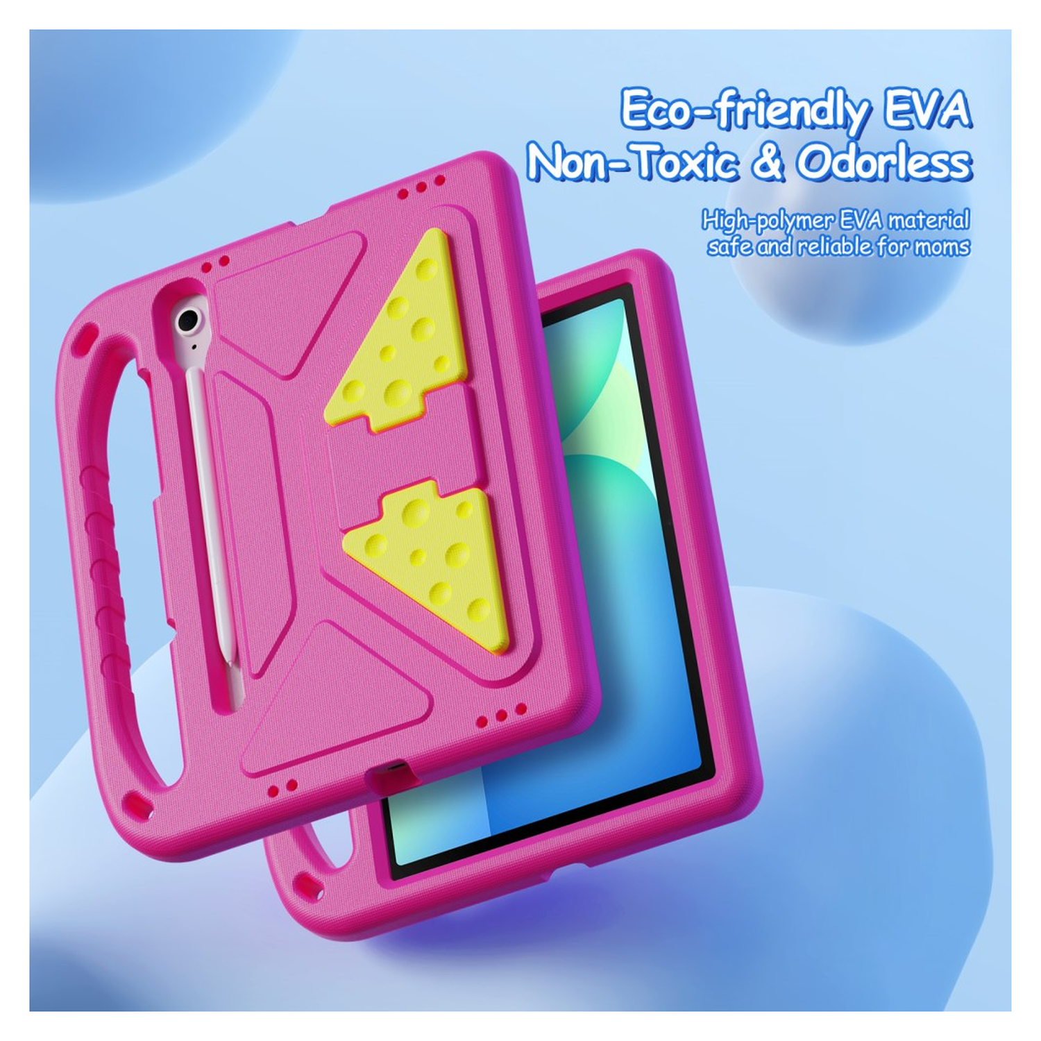 Dux Ducis PUFF Samsung Tab S10 Lite/S10 FE/S9 FE Kinder Tablethoes Handvat Roze afbeelding 5