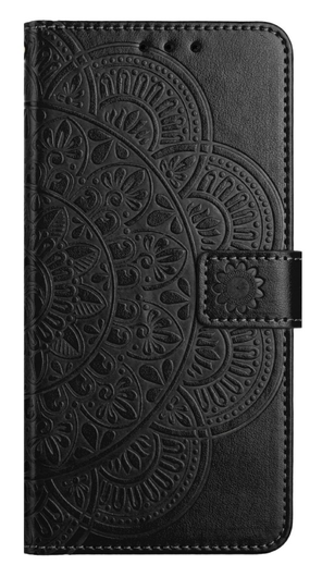 Samsung Galaxy A17 / A26 Hoesje Mandala Book Case met Pasjeshouder Zwart afbeelding 6