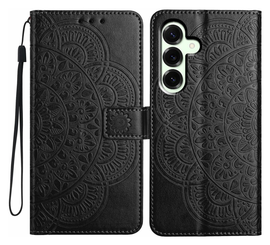 Samsung Galaxy A17 / A26 Hoesje Mandala Book Case met Pasjeshouder Zwart