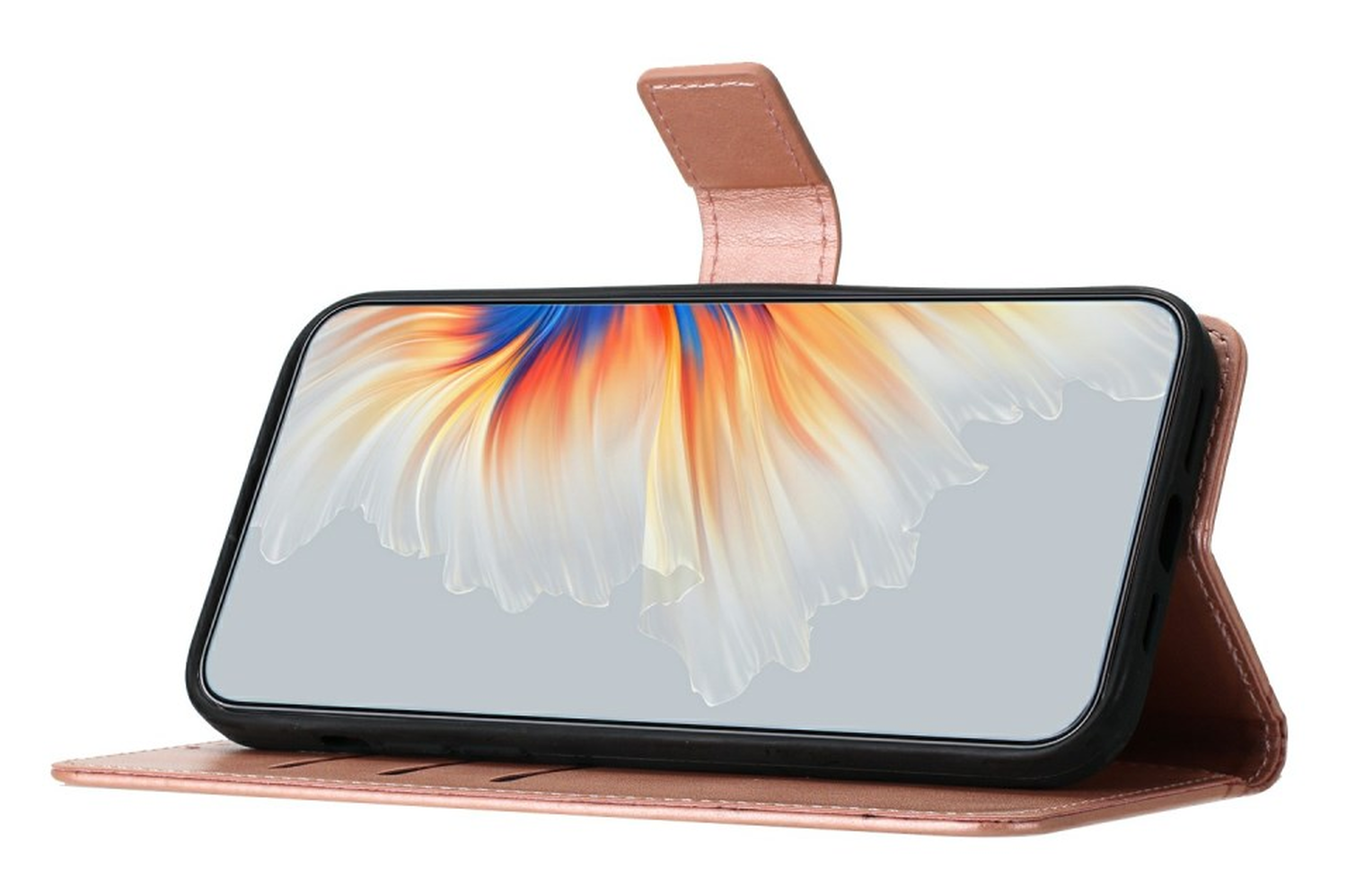 Samsung Galaxy A17 / A26 Hoesje Mandala Book Case met Pasjeshouder Roze Goud afbeelding 3