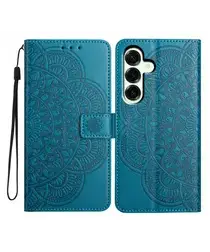 Samsung Galaxy A17 / A26 Hoesje Mandala Book Case met Pasjeshouder Blauw afbeelding