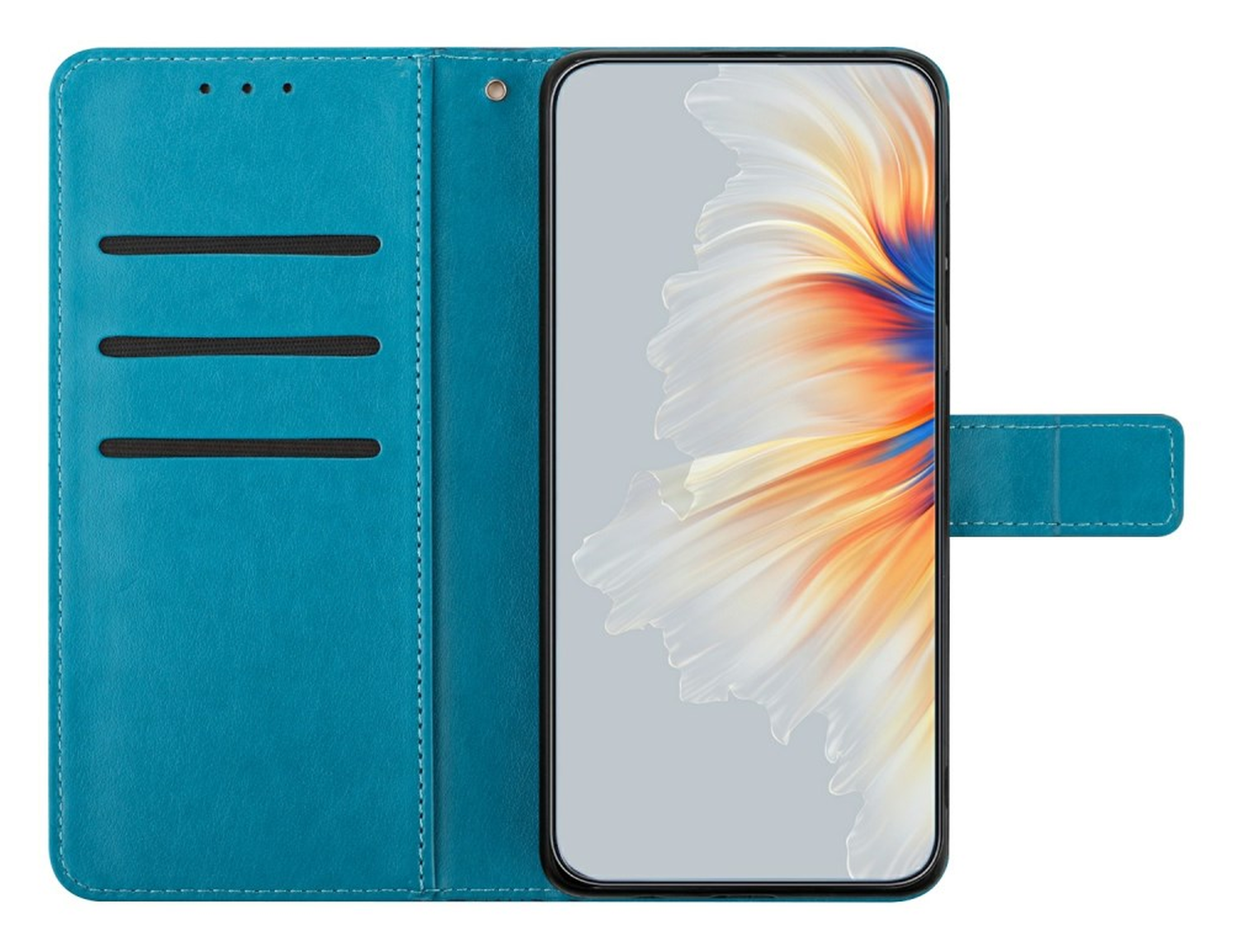 Samsung Galaxy A17 / A26 Hoesje Mandala Book Case met Pasjeshouder Blauw afbeelding 2