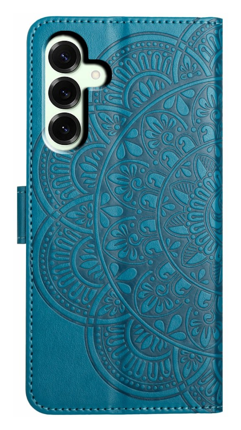 Samsung Galaxy A17 / A26 Hoesje Mandala Book Case met Pasjeshouder Blauw afbeelding 7