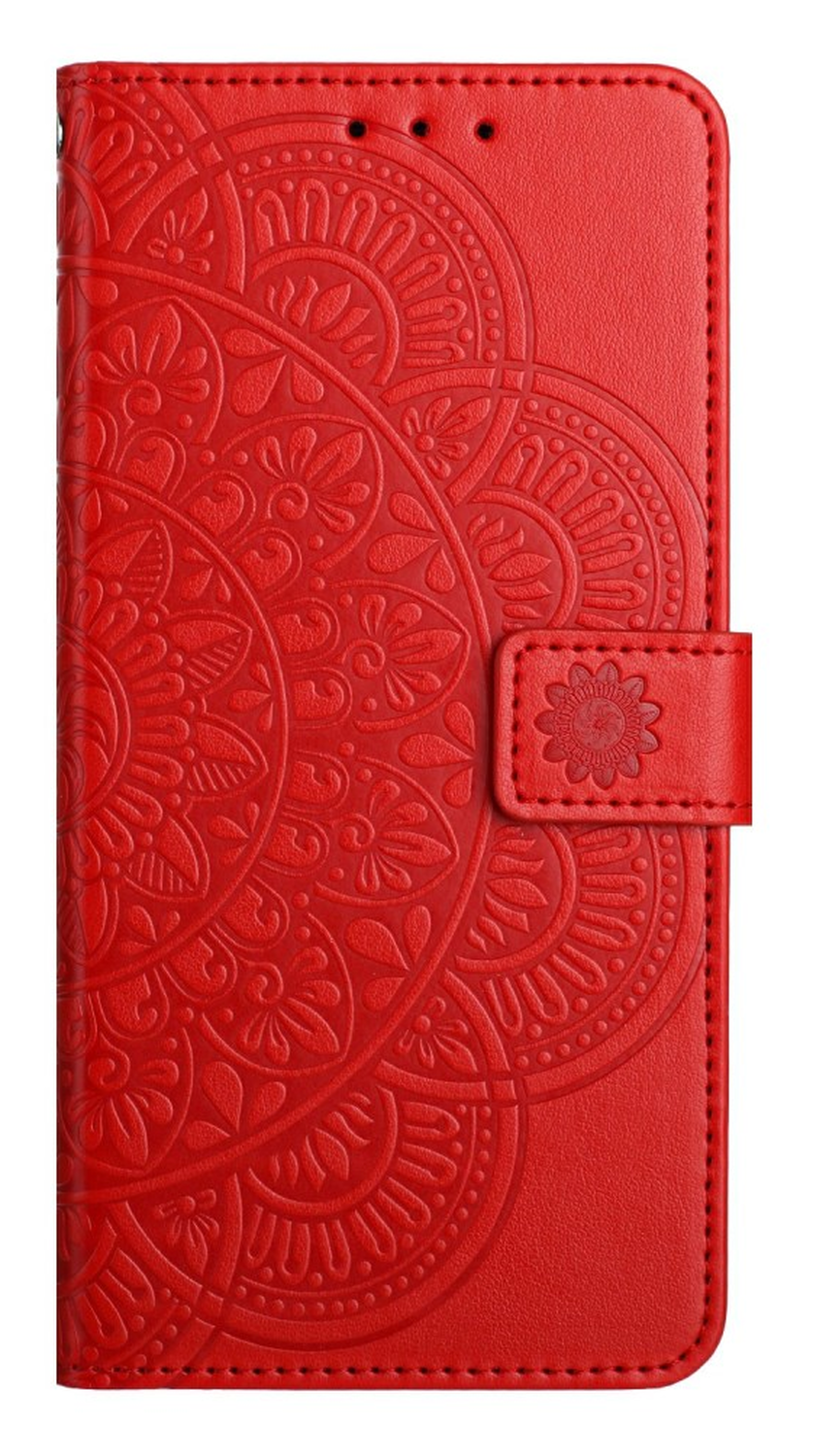 Samsung Galaxy A17 / A26 Hoesje Mandala Book Case met Pasjeshouder Rood afbeelding 6