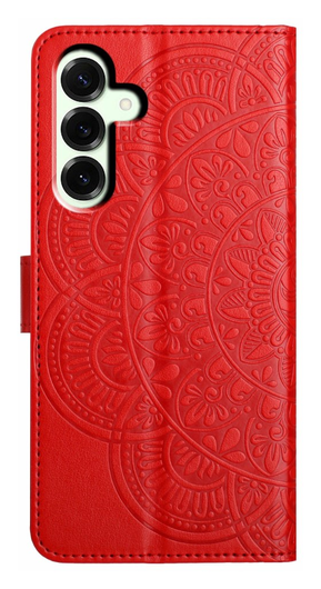 Samsung Galaxy A17 / A26 Hoesje Mandala Book Case met Pasjeshouder Rood afbeelding 7