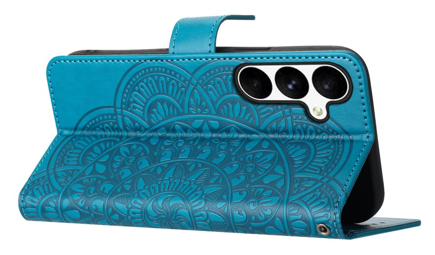 Samsung Galaxy S25 FE Hoesje Mandala Book Case met Pasjeshouder Blauw afbeelding 4
